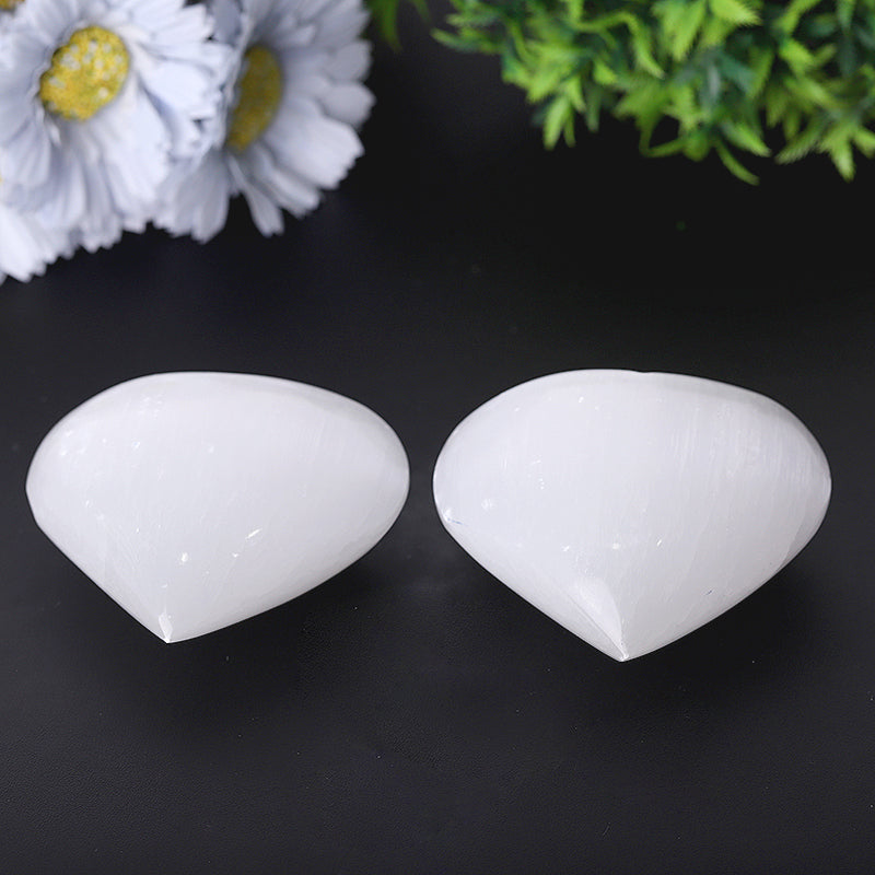 3" Selenite Heart Crystal for Meditation & Healing