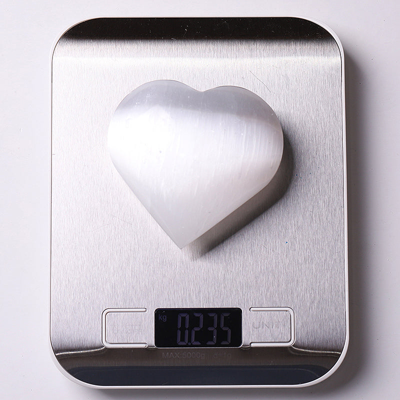 3" Selenite Heart Crystal for Meditation & Healing