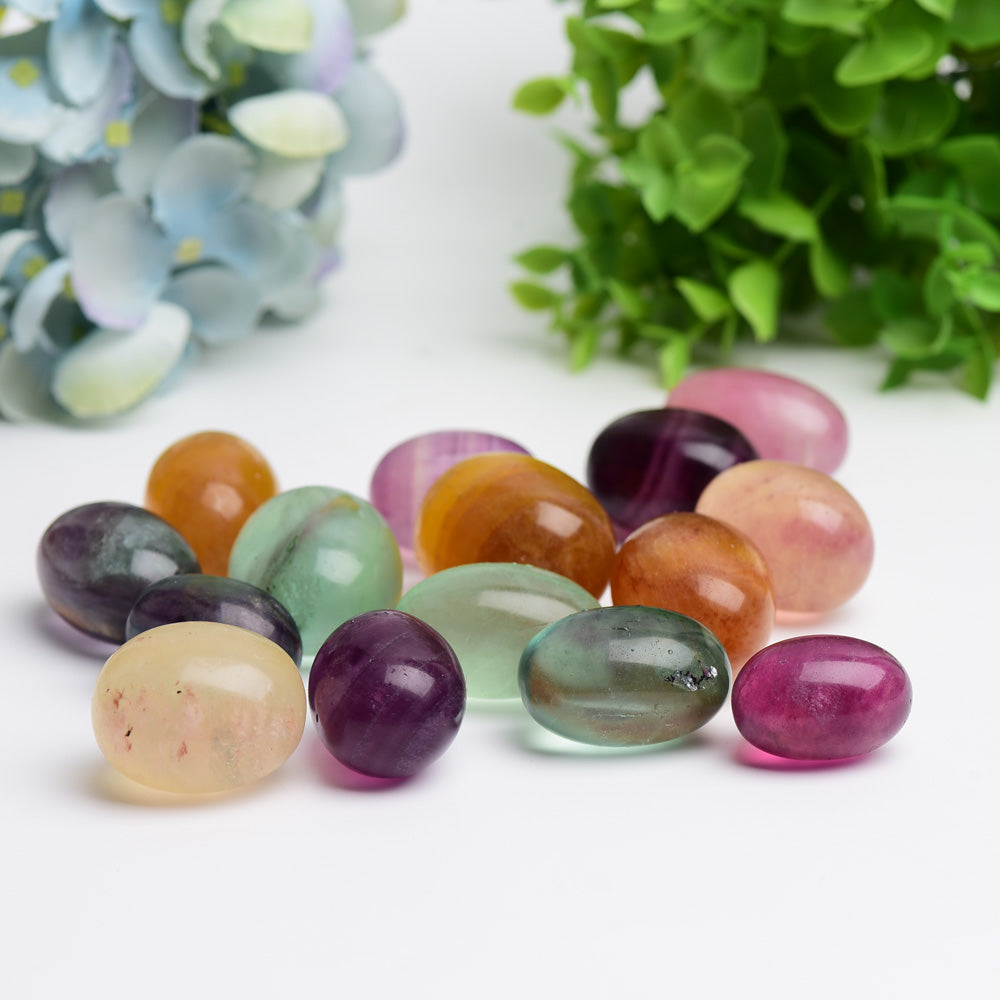 30-40mm Mixed Fluorite Tumbled Stones for Healing