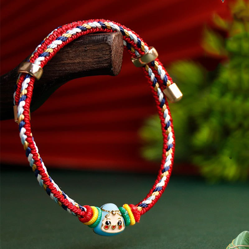 Colorful Rope Fu Character Luck Handmade Bracelet