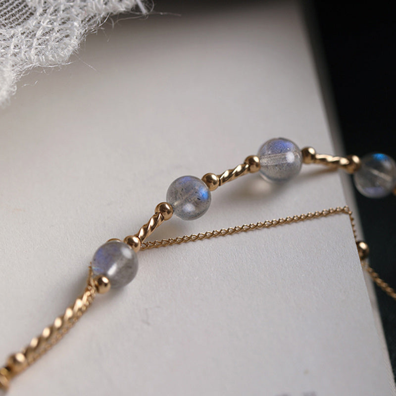 Moonstone Love & Calm 18K Gold Chain Bracelet