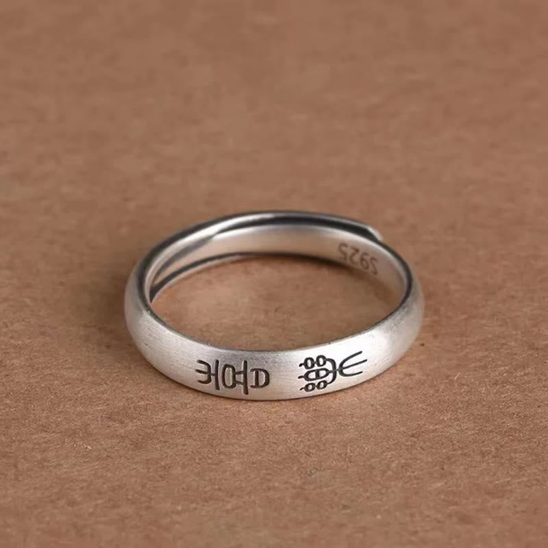 Copper Spiritual Ring 4mm Peace and Joy for Luck