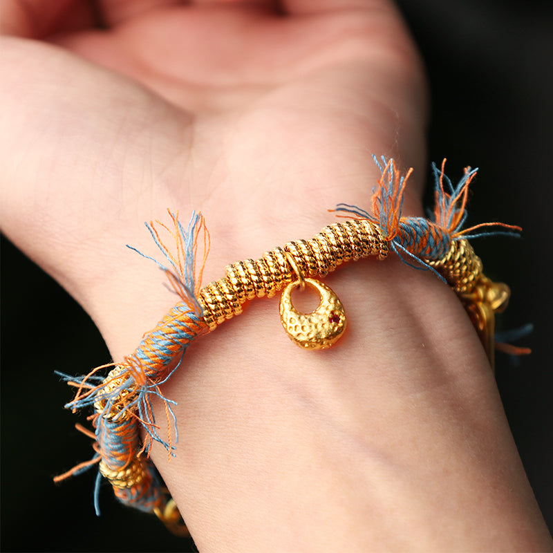 Tibetan Lucky Multicolored Rope Bracelet for Fortune