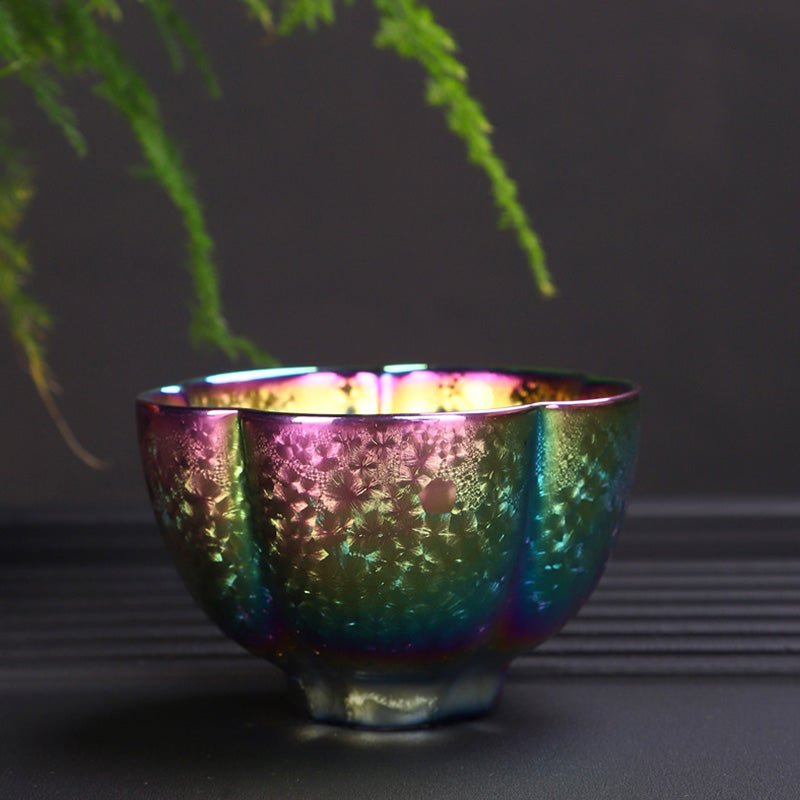 Rainbow Color Jianzhan Ceramic Zen Decor Teacup