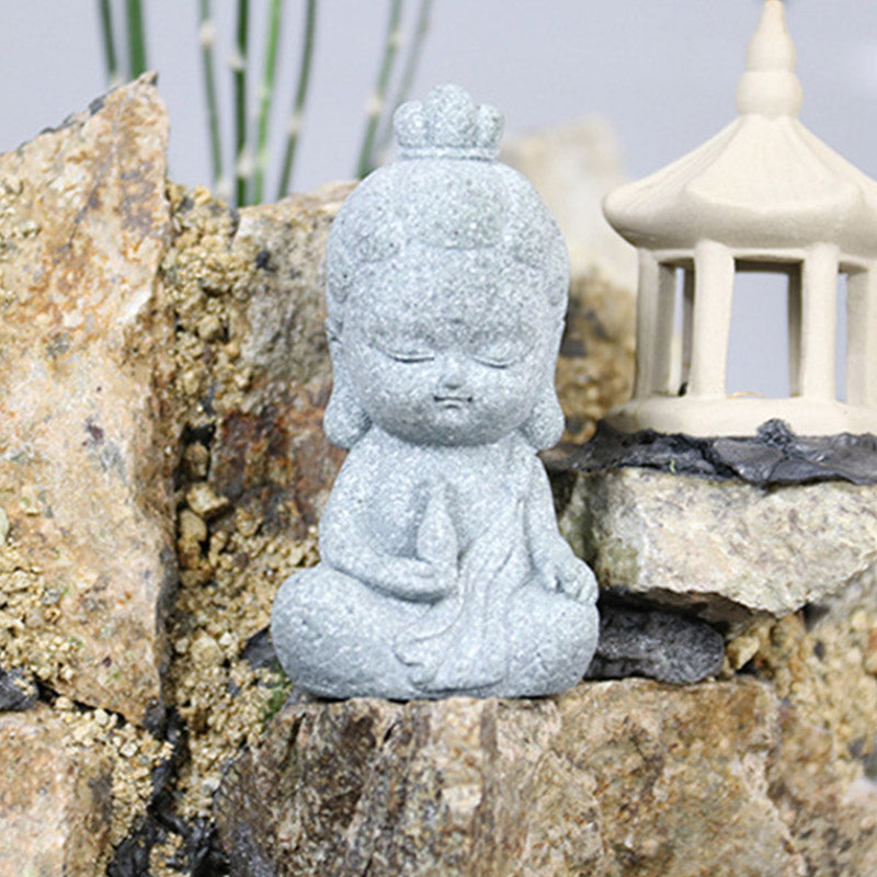 Sandstone Buddha Statue for Meditation and Compassion Home Décor