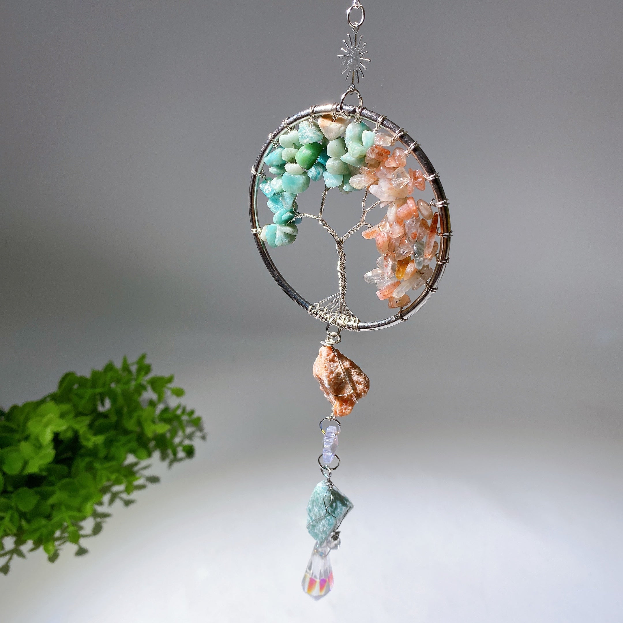 30cm Crystal Life Tree Suncatcher for Healing