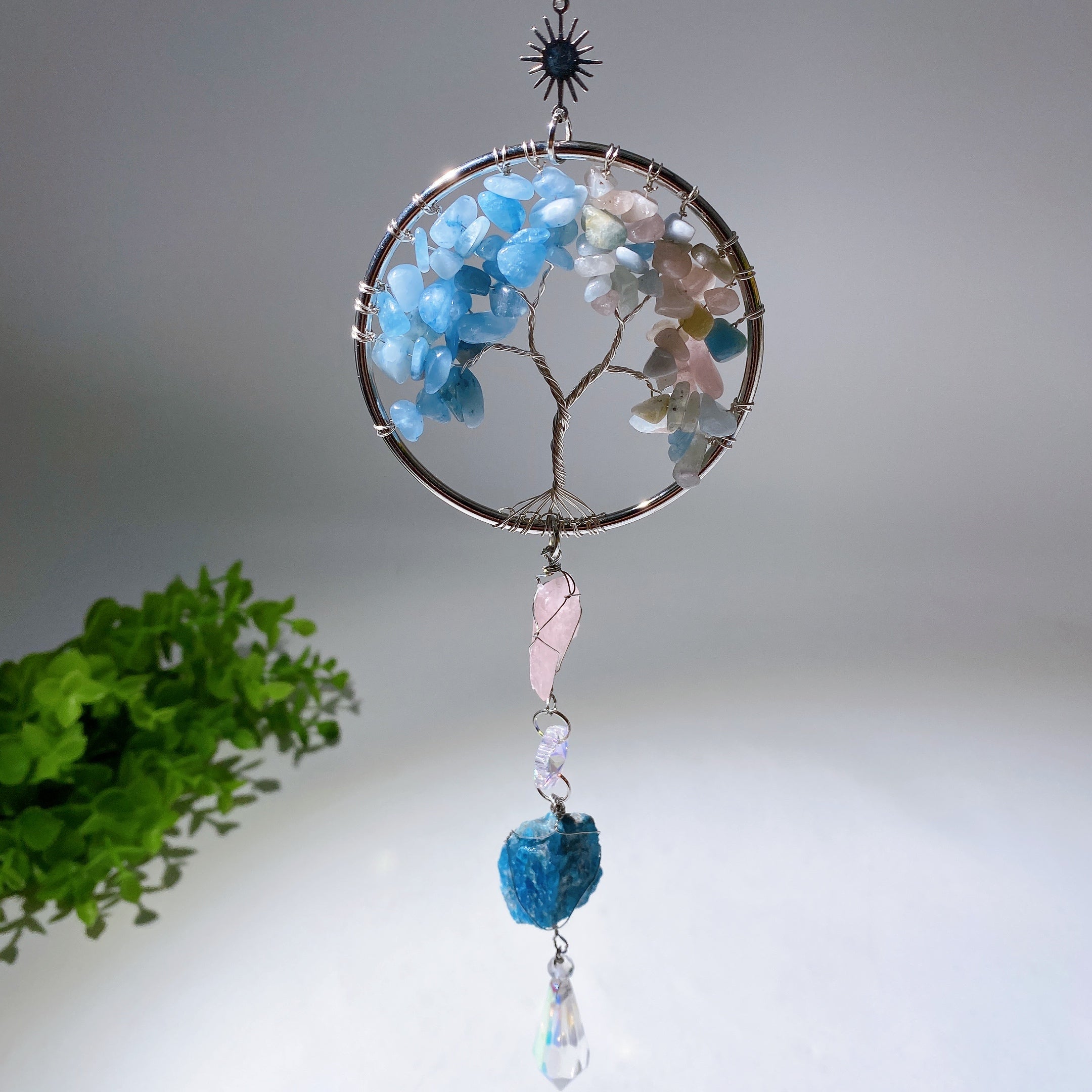 30cm Crystal Life Tree Suncatcher for Healing