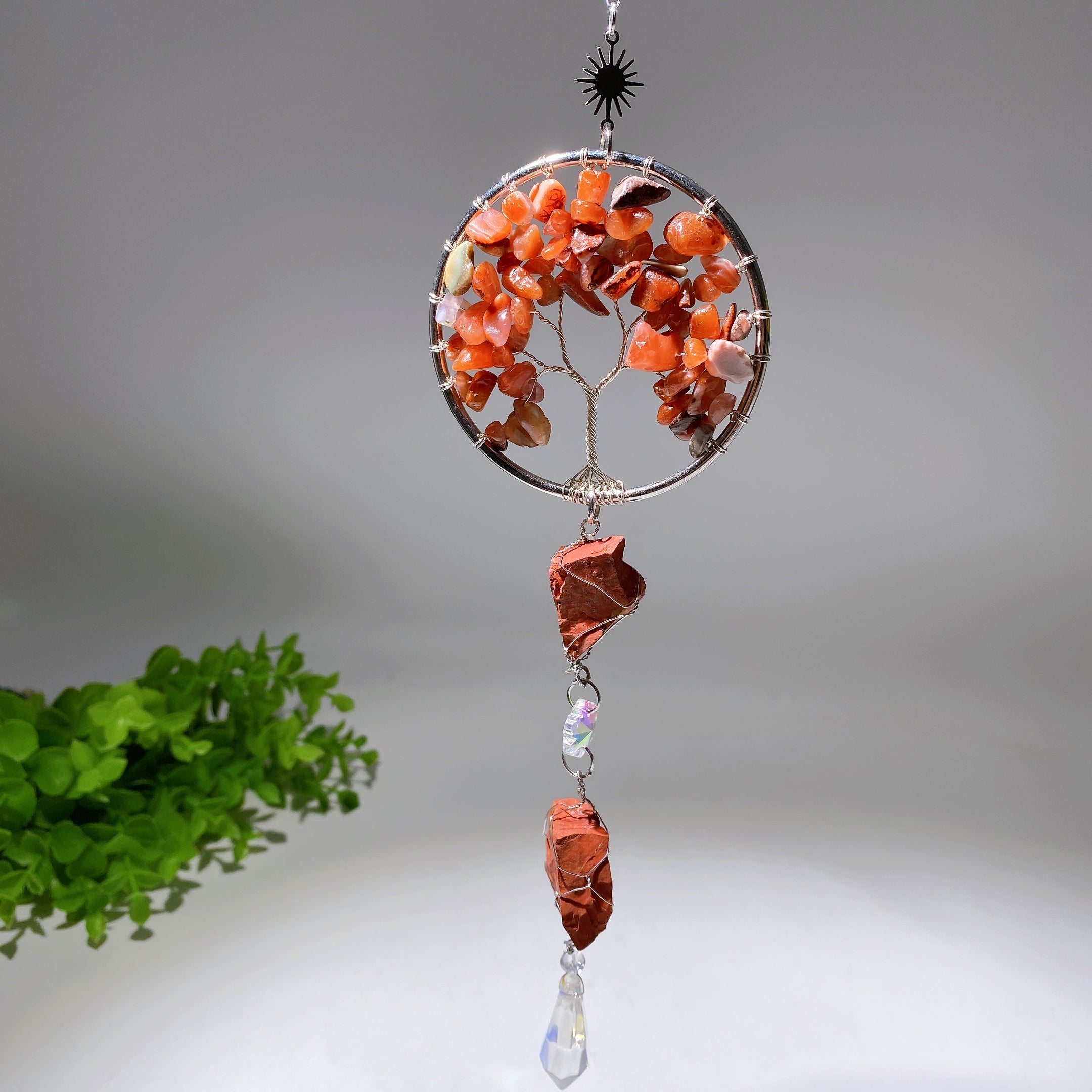 30cm Crystal Life Tree Suncatcher for Healing