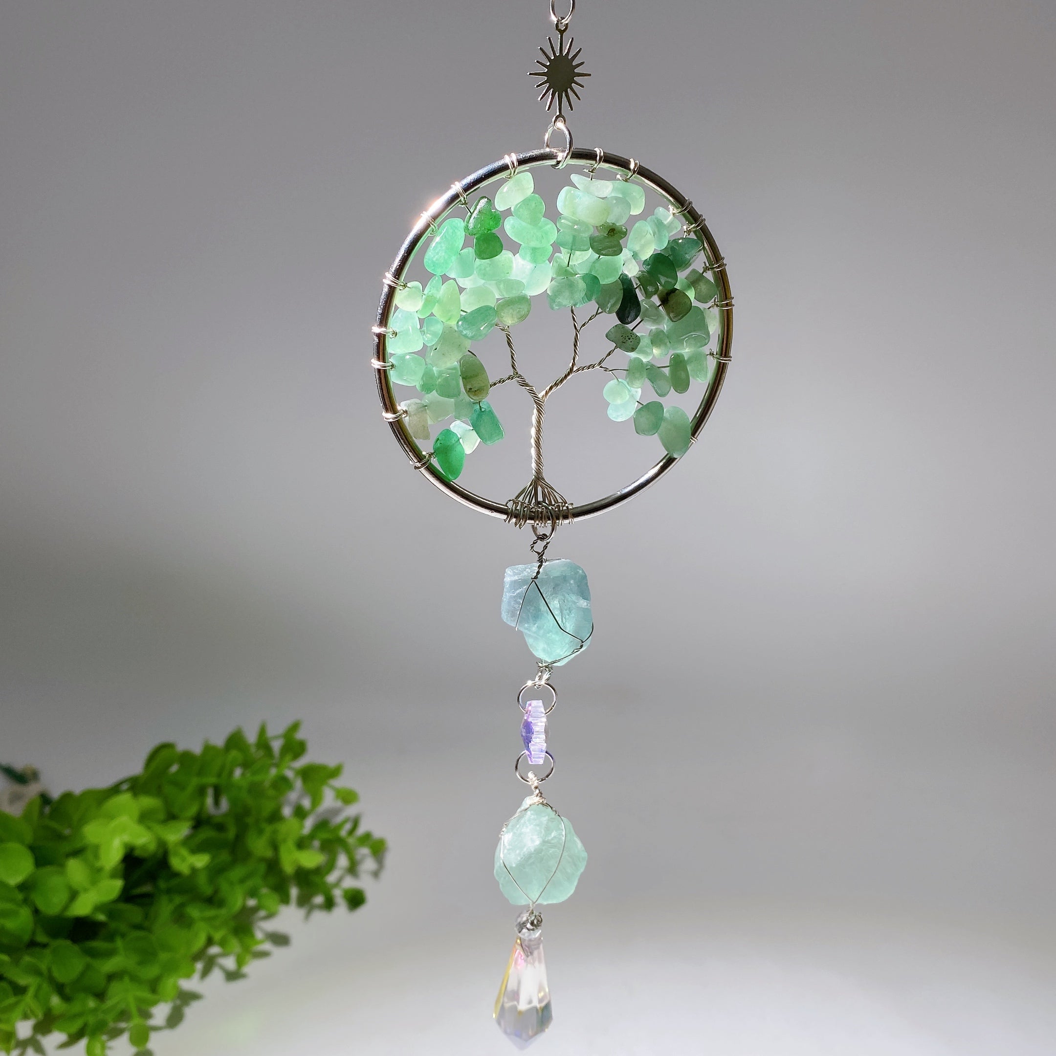 30cm Crystal Life Tree Suncatcher for Healing