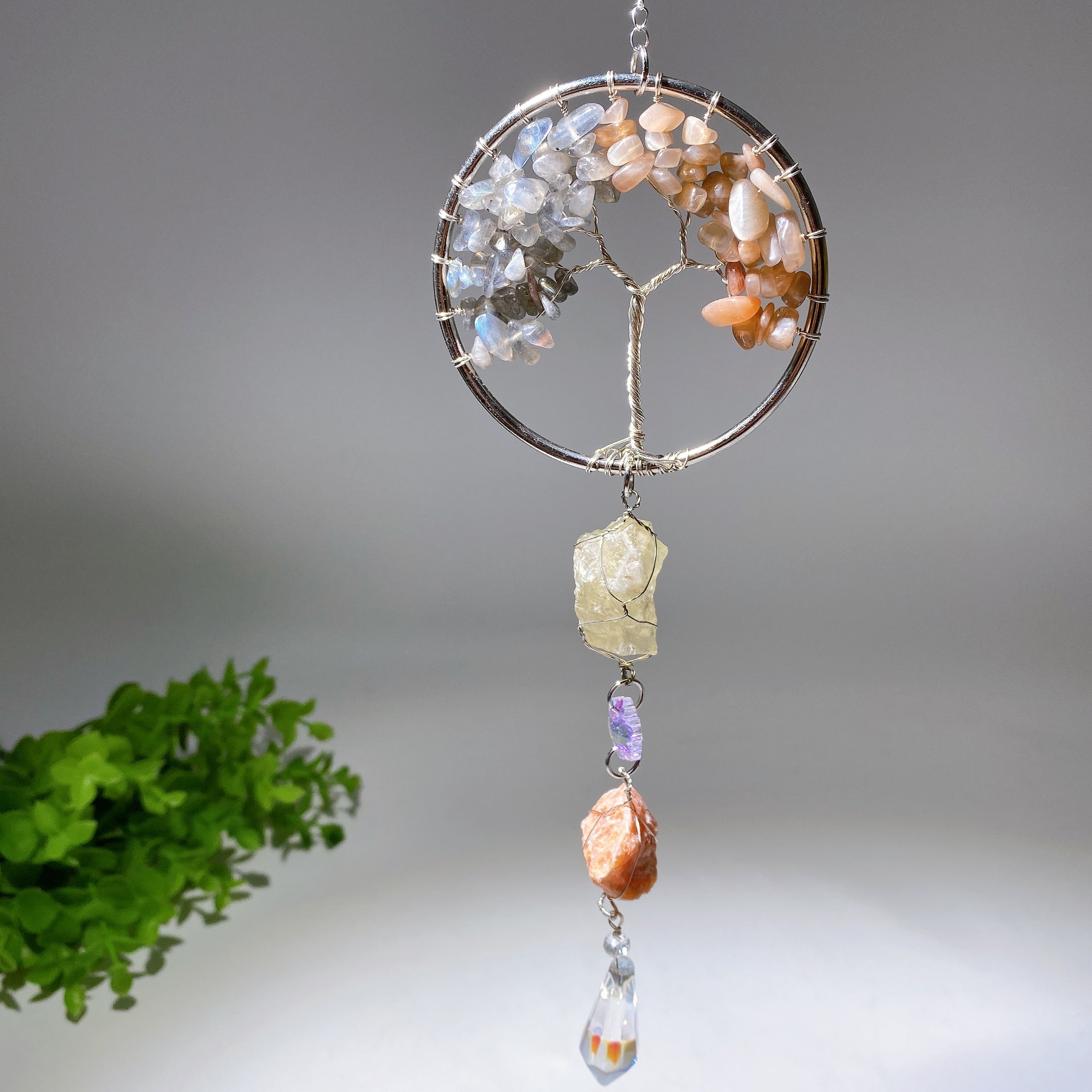 30cm Crystal Life Tree Suncatcher for Healing
