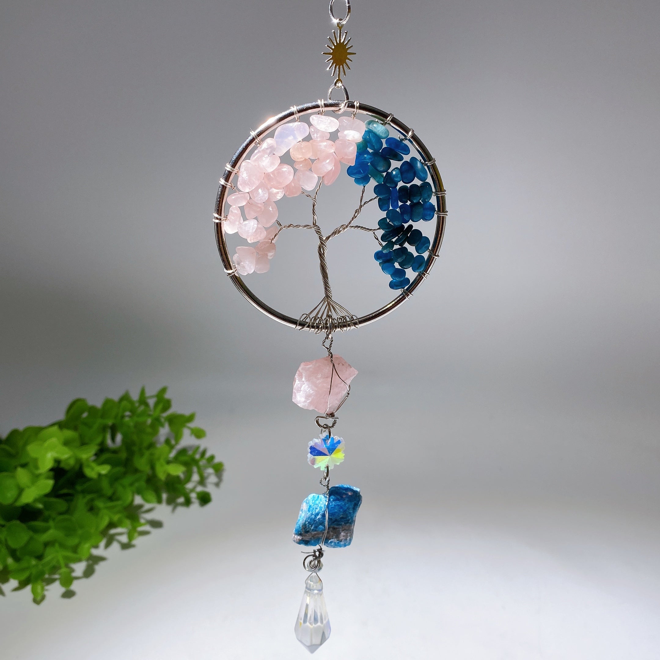 30cm Crystal Life Tree Suncatcher for Healing