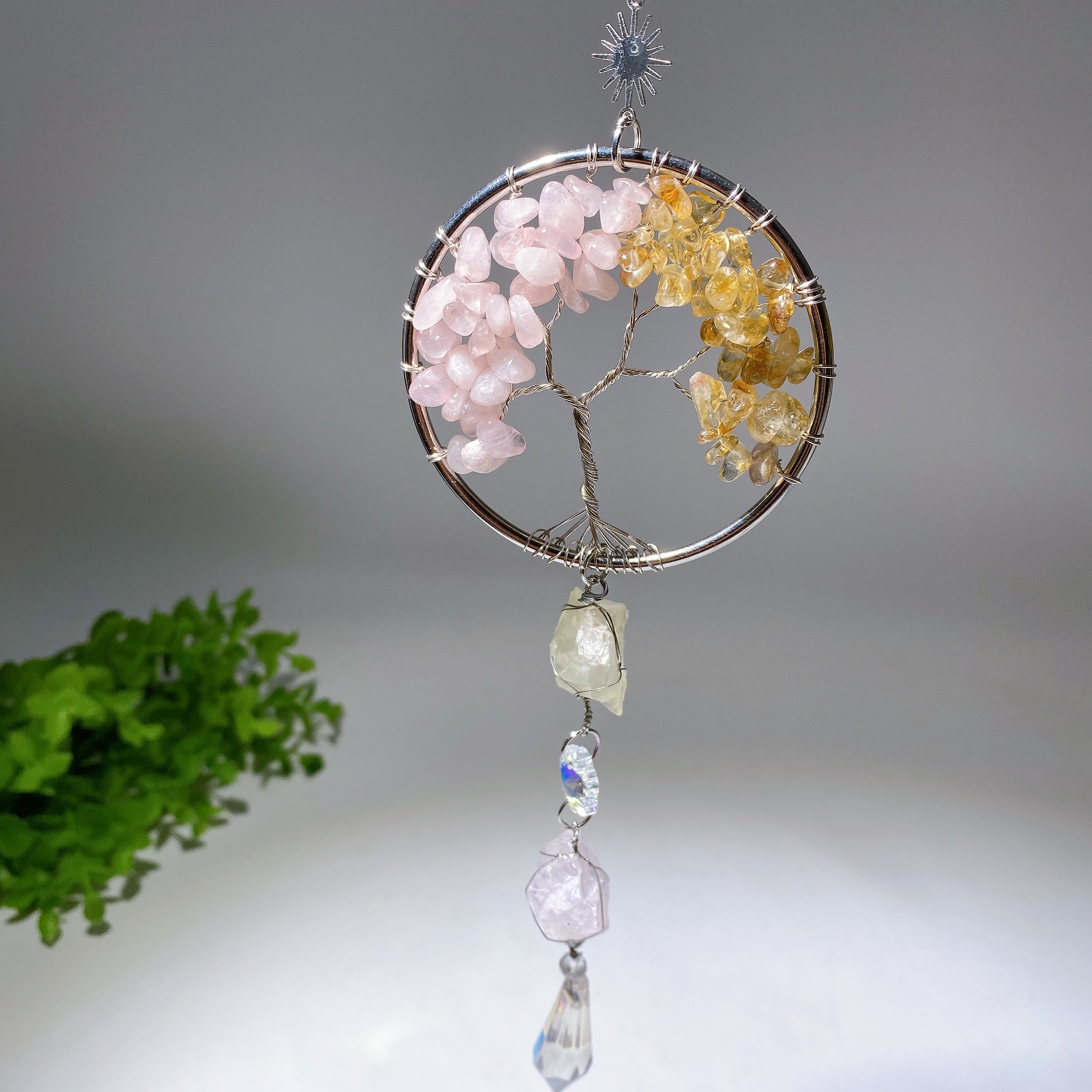 30cm Crystal Life Tree Suncatcher for Healing