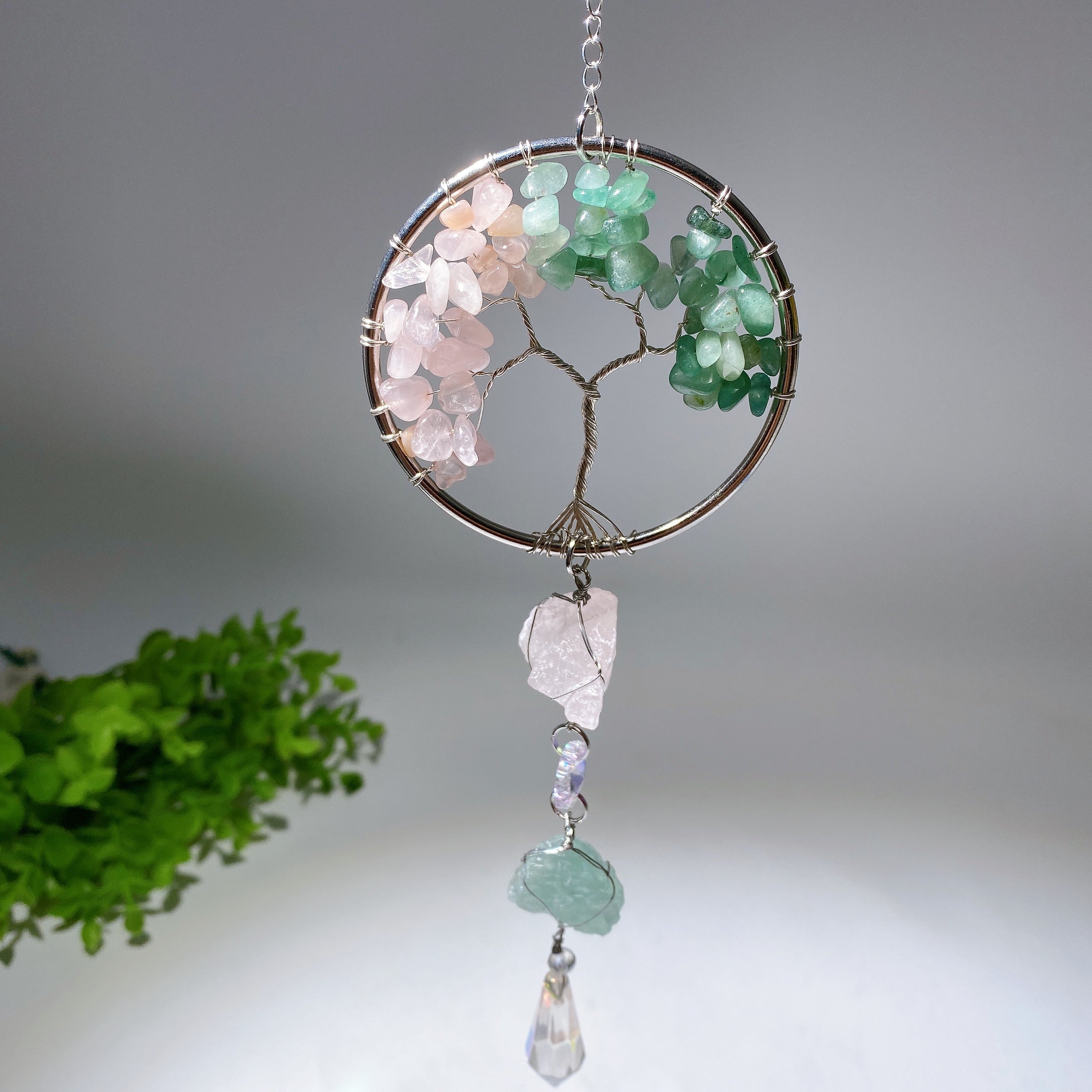 30cm Crystal Life Tree Suncatcher for Healing
