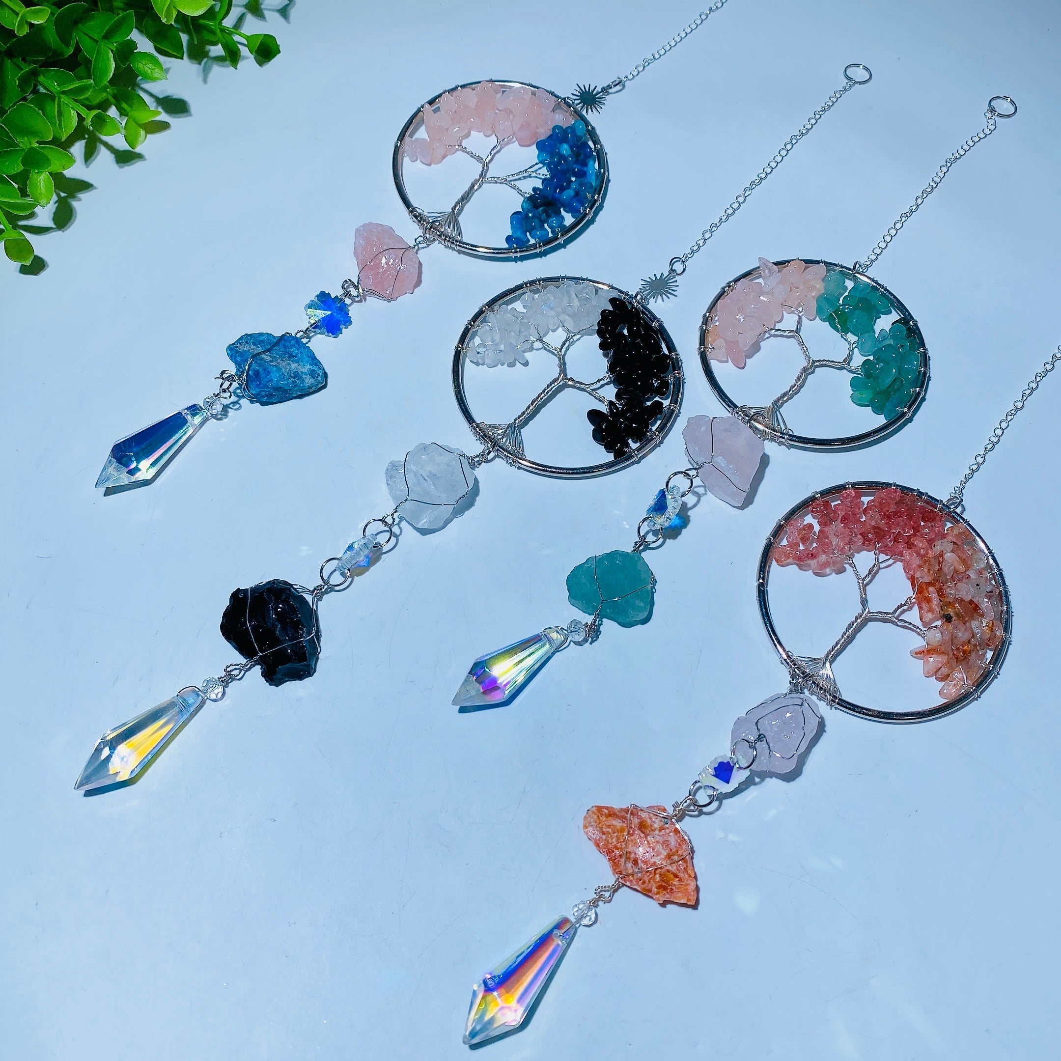 30cm Crystal Life Tree Suncatcher for Healing