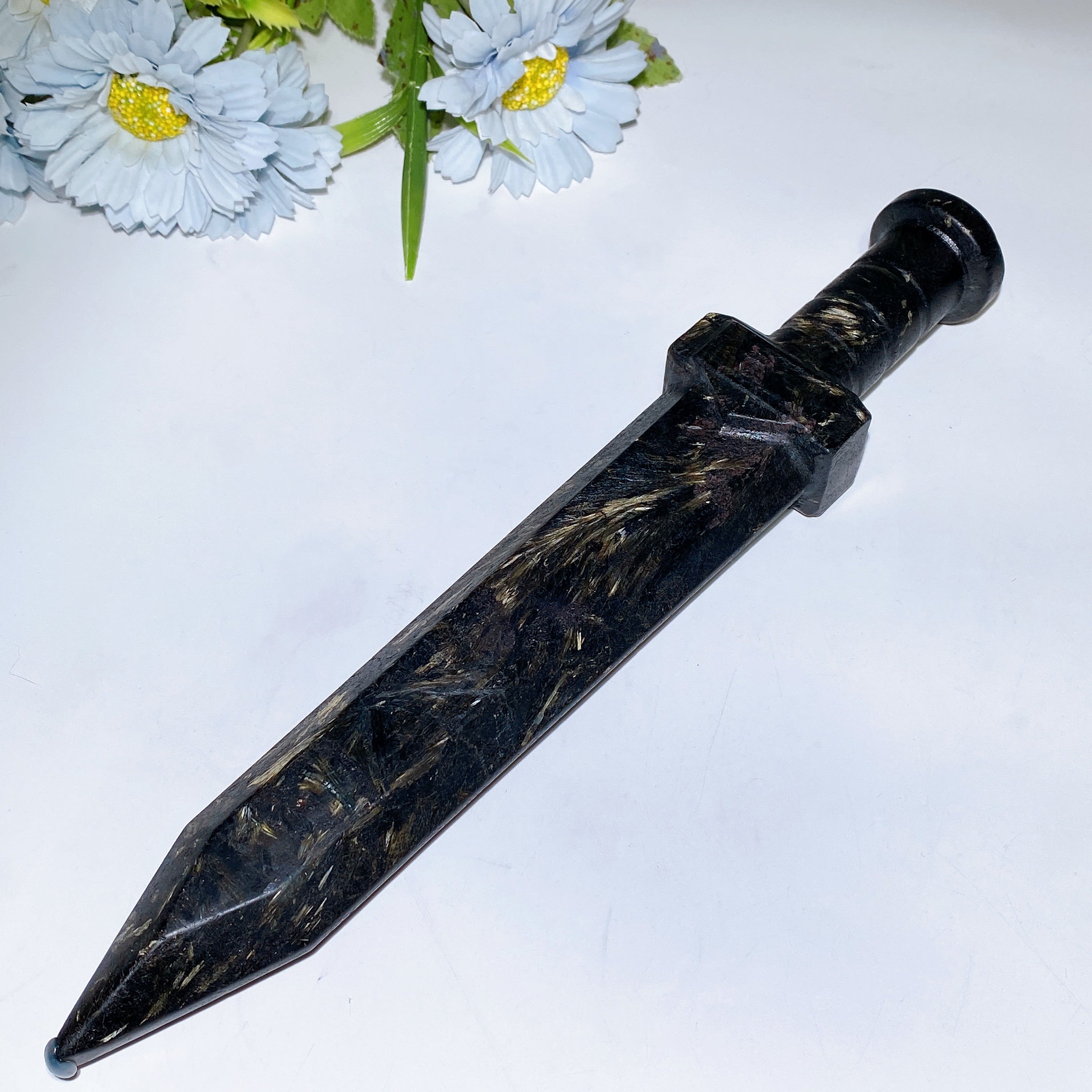 30cm Crystal Sword Figurine - Healing Carving Display