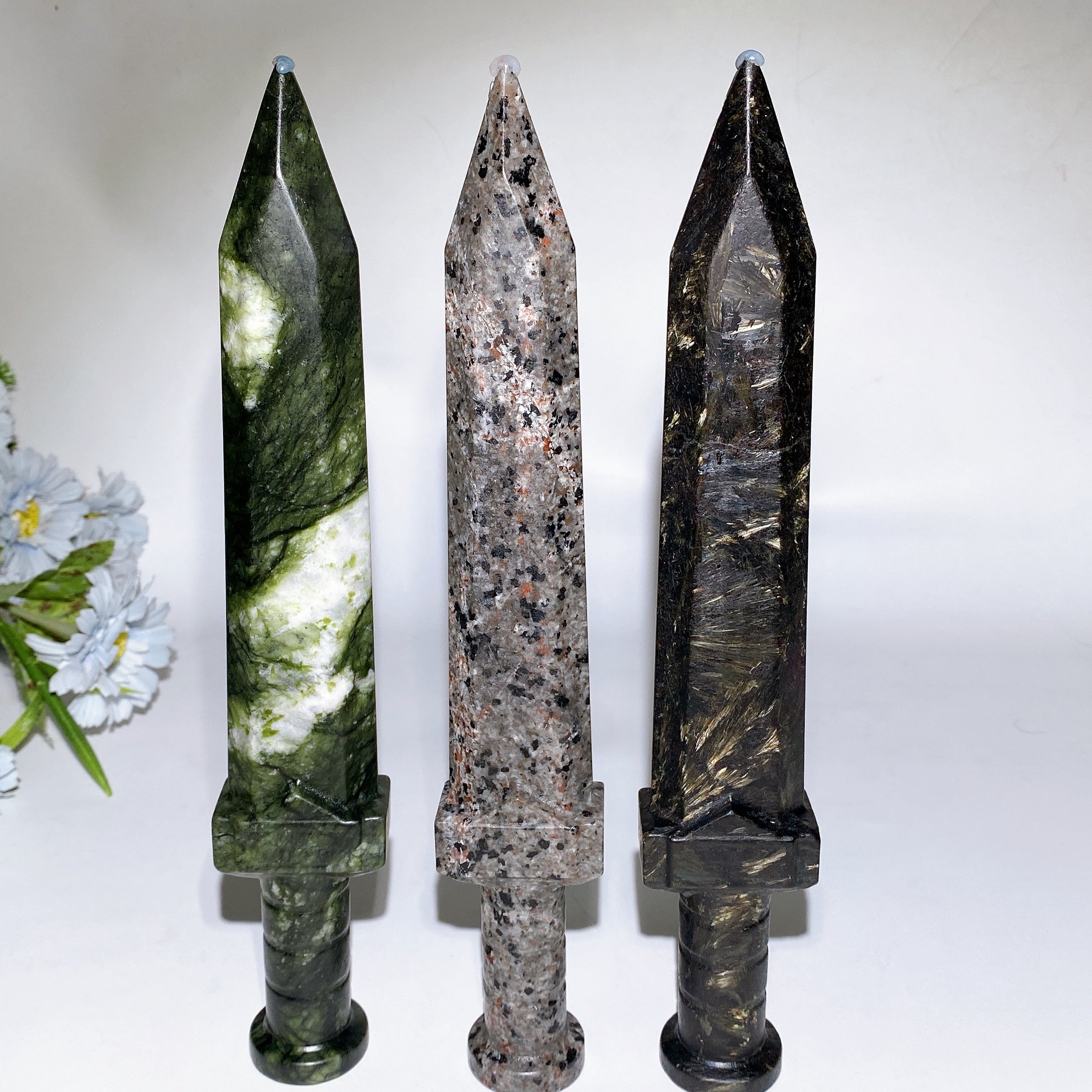 30cm Crystal Sword Figurine - Healing Carving Display