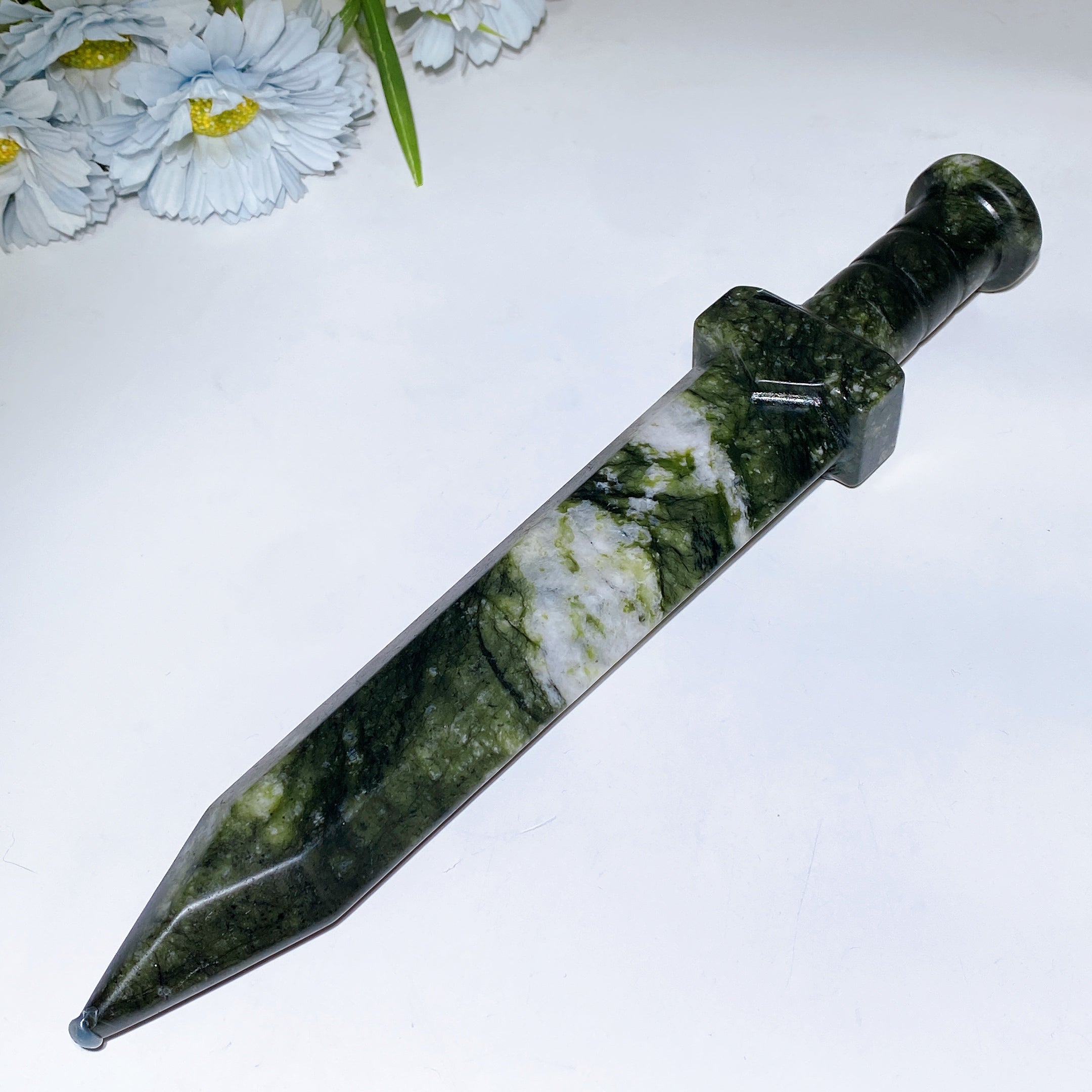 30cm Crystal Sword Figurine - Healing Carving Display