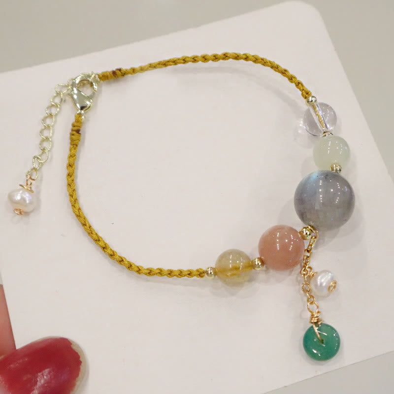 Moonstone Bracelet with Peace Buckle | Healing Harmony & Balance