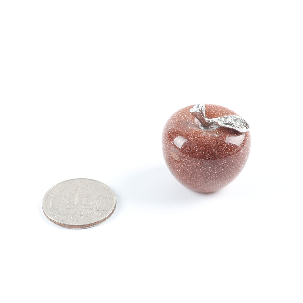 30mm Aventurine Crystal Apple for Peace & Health Decor