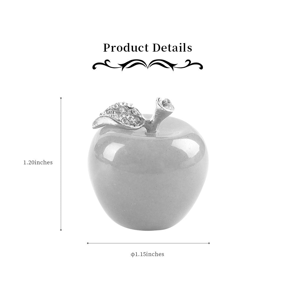 30mm Aventurine Crystal Apple for Peace & Health Decor