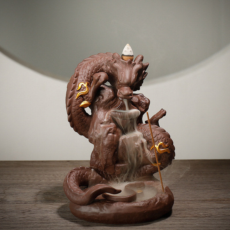 Tibetan Dragon Incense Burner | Zen Decor for Meditation