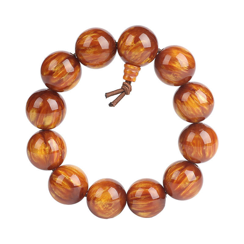 Golden Sea Willow Wrist Mala Bracelet for Success & Healing