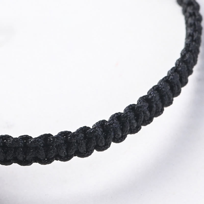 Unisex Small Leaf Red Sandalwood and Ebony Wood Calm Protection Bracelet