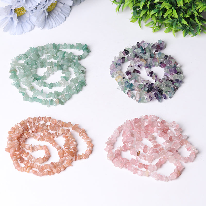 32-inch Natural Crystal Chips String for Tumbled Stones
