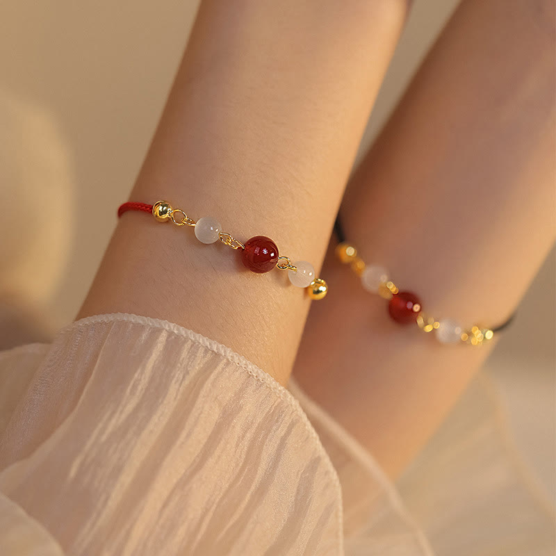 Red Agate Cat Eye Confidence Protection Bracelet
