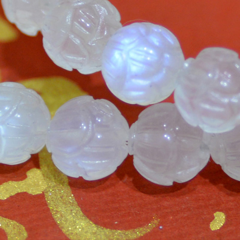 8mm Moonstone Bracelet Lotus Love for Calm & Healing