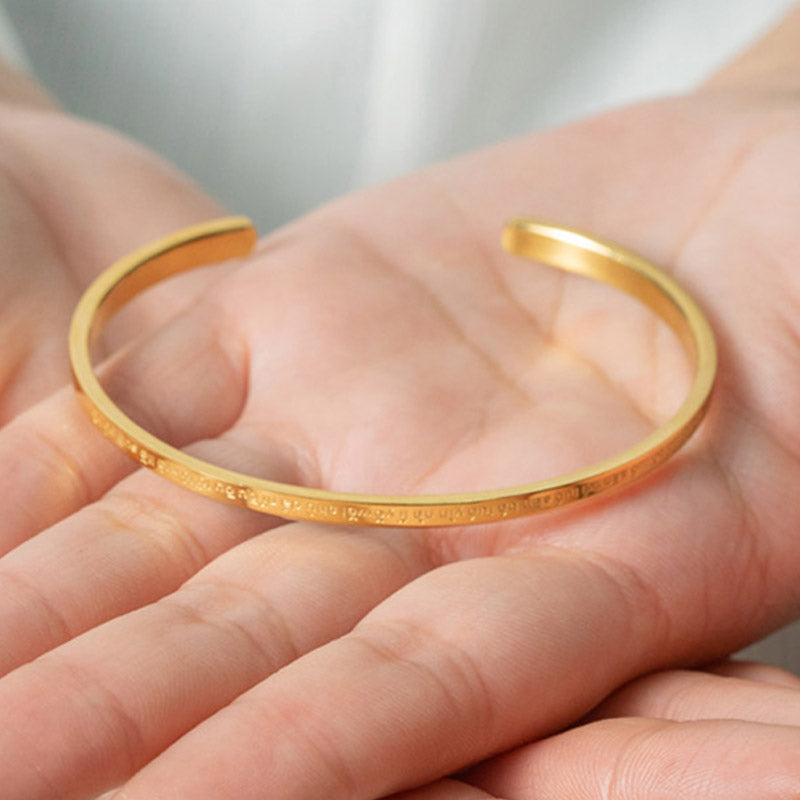 Six True Words Titanium Steel Om Mani Padme Hum Bracelet