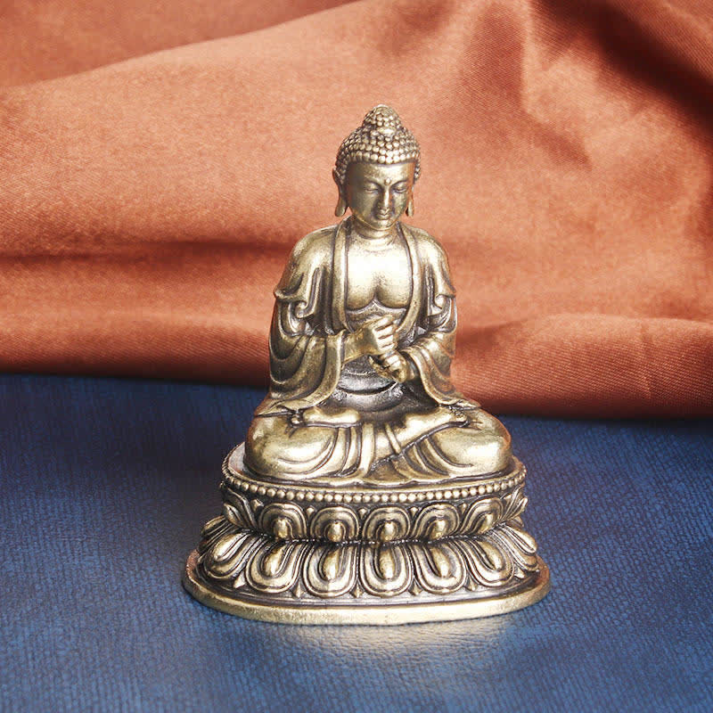 Tathagata Copper Buddha Statue 49x63mm Serenity Decoration
