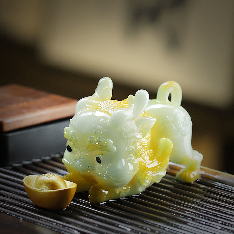 Color Changing Resin PiXiu Figurine for Wealth & Harmony