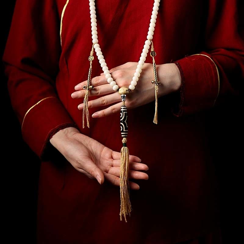 108 Bead Bodhi Seed Mala Bracelet for Wealth & Balance