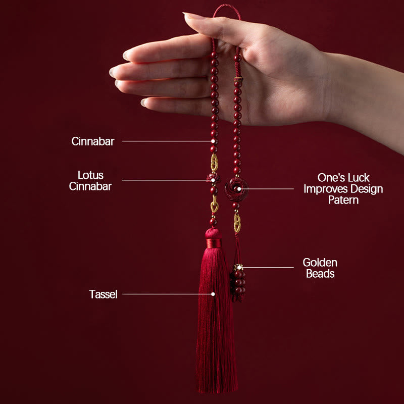 Cinnabar Lotus Car Hanging Decor | Luck & Calm Symbol