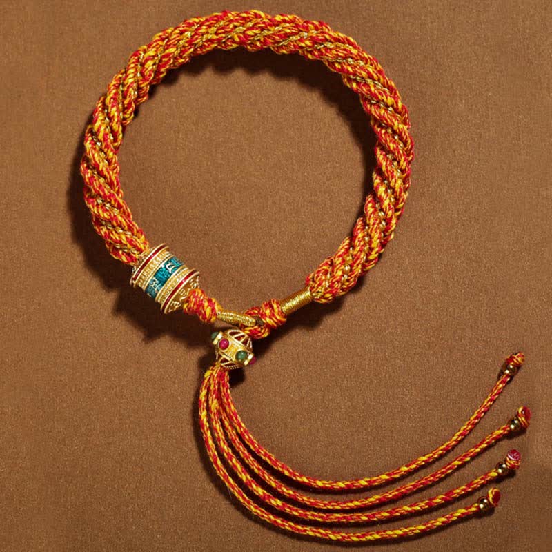 Handmade Tibetan Red String Bracelet for Luck and Protection