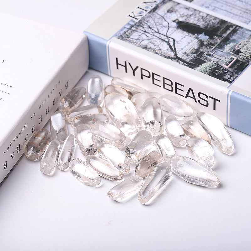 35-42mm Clear Quartz Tumbled Stones for Healing