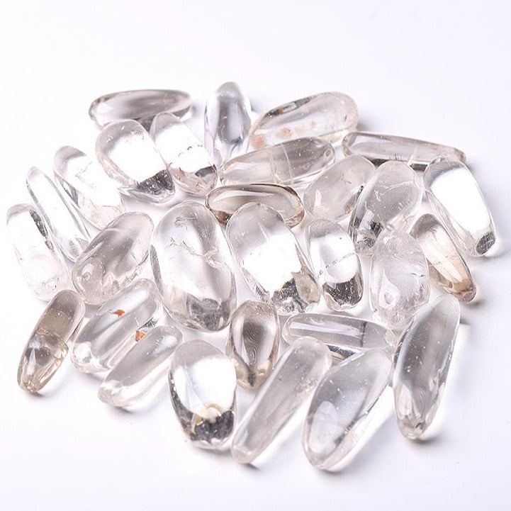 35-42mm Clear Quartz Tumbled Stones for Healing