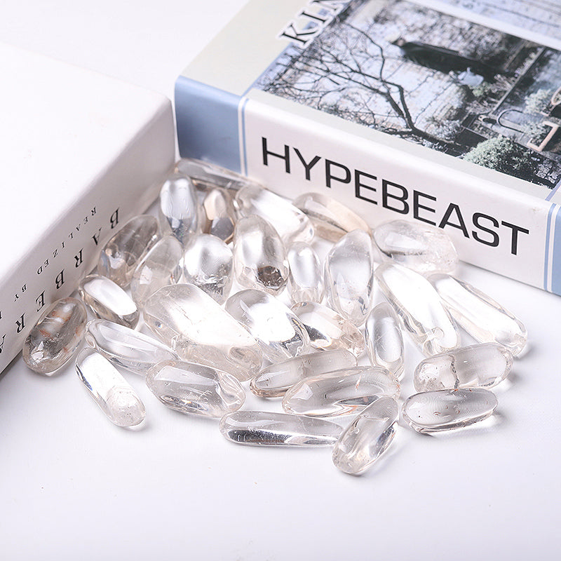 35-42mm Clear Quartz Tumbled Stones for Healing