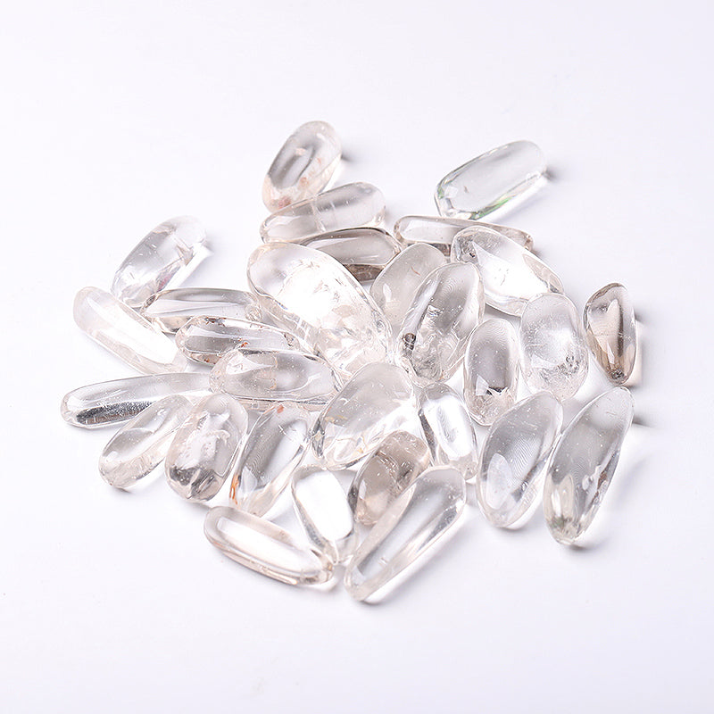 35-42mm Clear Quartz Tumbled Stones for Healing