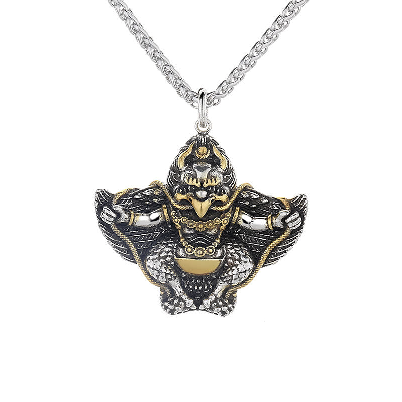 Copper Garuda Bird Protection Necklace Spiritual Pendant
