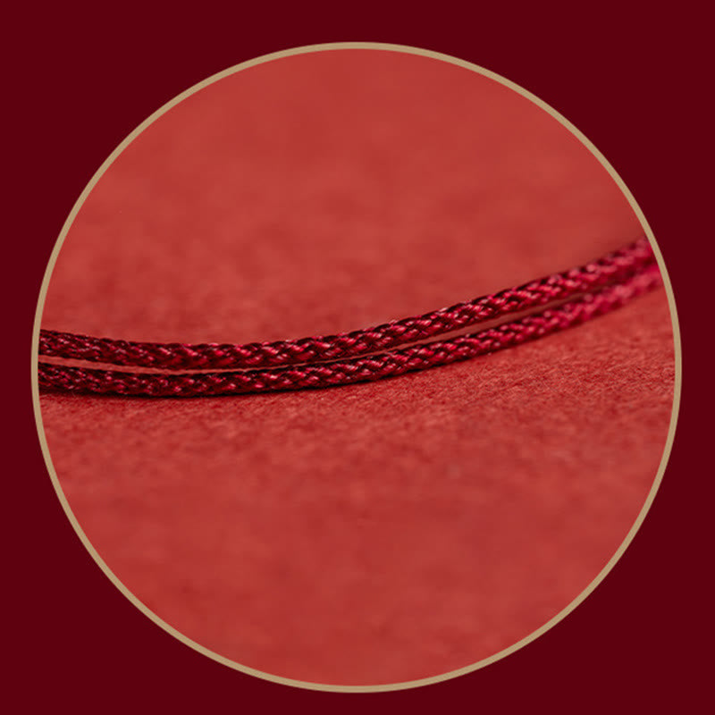 925 Sterling Silver Red String Protection Bracelet Anklet