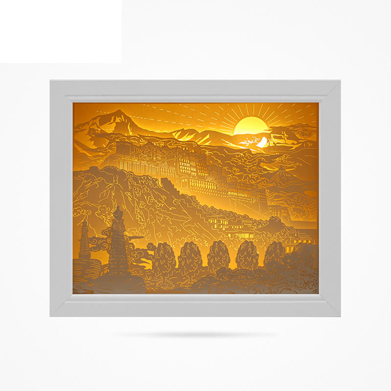 Potala Palace Paper LED Zen Decor Lamp
