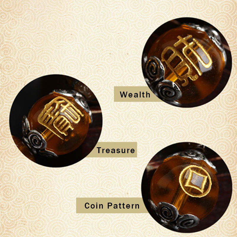 10mm Tiger Eye Bead Prosperity Bracelet for Courage