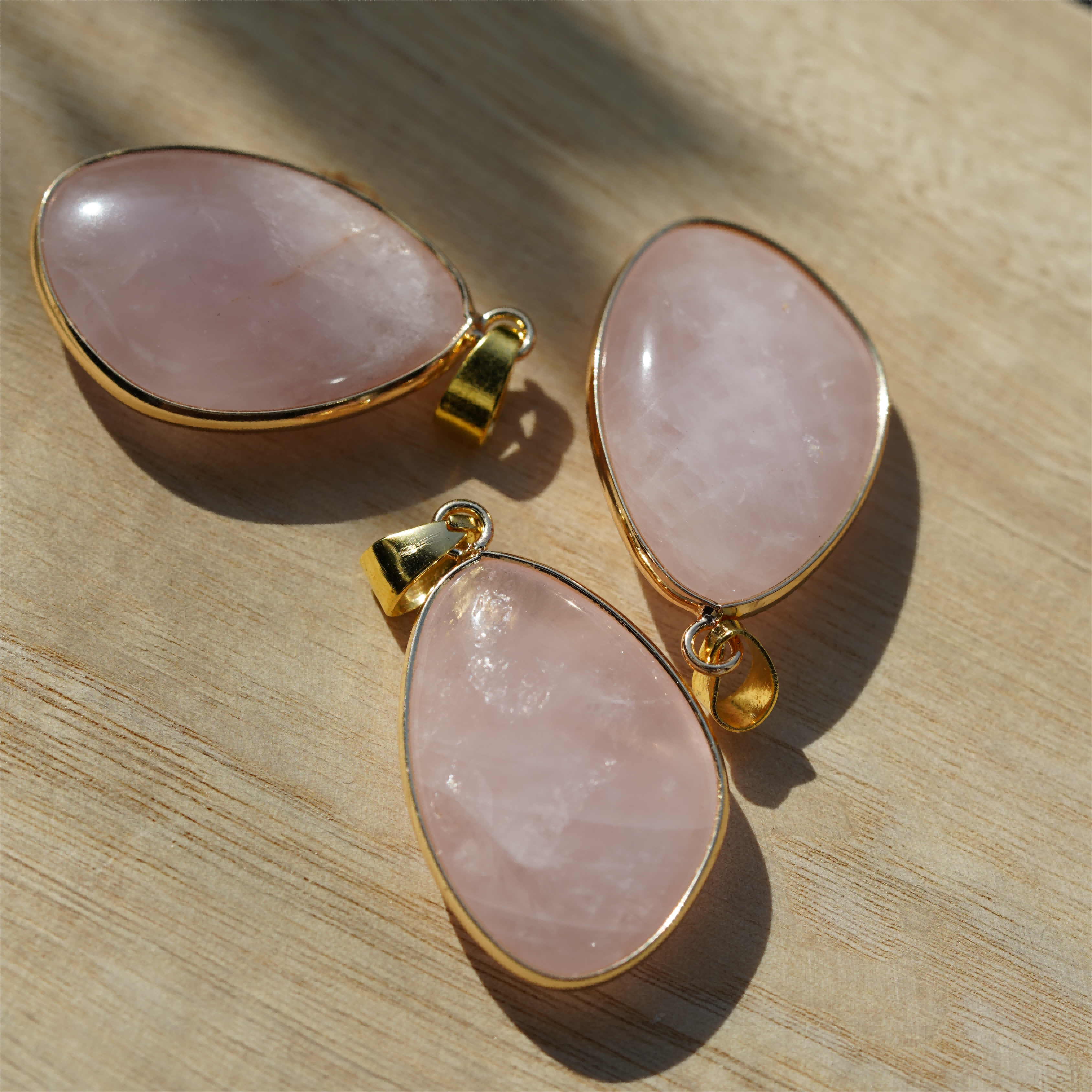 35mm Teardrop Mixed Crystal Pendant with Gold & Silver Trim