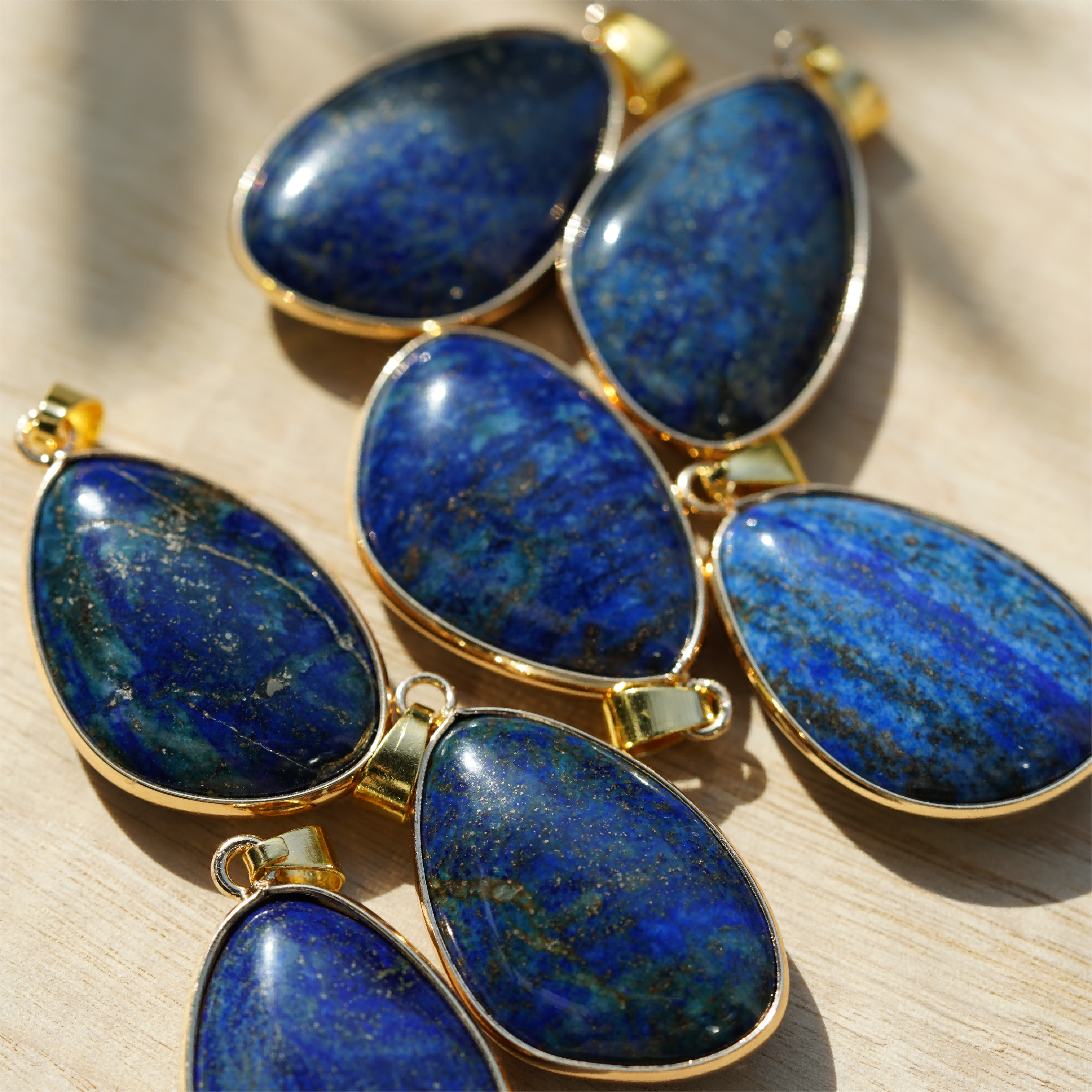 35mm Teardrop Mixed Crystal Pendant with Gold & Silver Trim