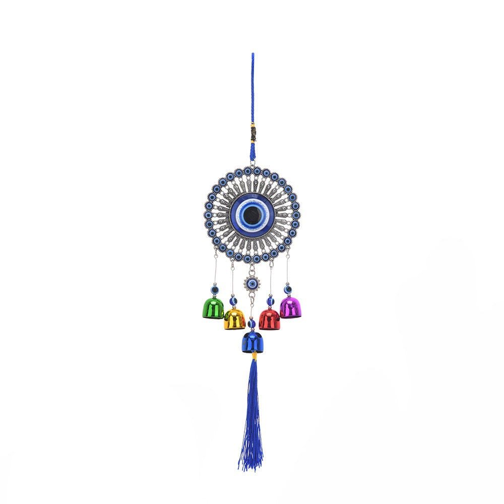 36-38cm Evil Eye Hanging Ornament with Bells for Protection