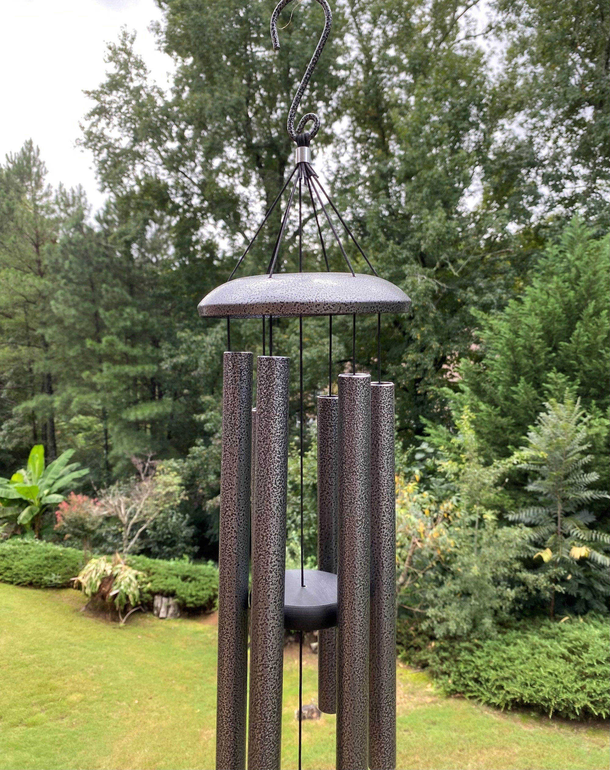 36 Inch Deep Tone Metal Wind Chimes with Domed Top and Tubular Chimes for Memorials