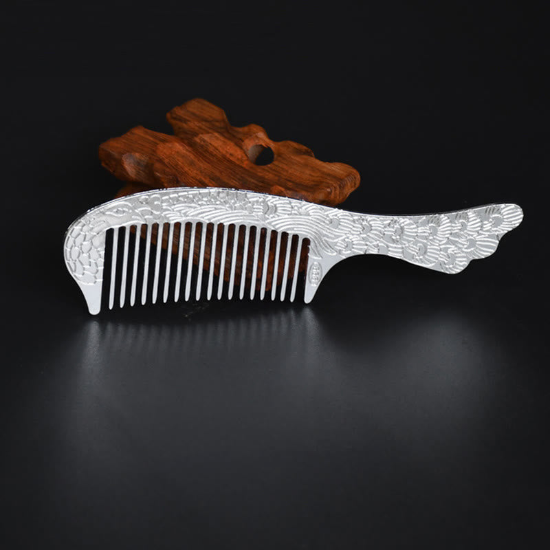 Lucky Dragon Phoenix Gold Alloy Comb for Protection & Strength