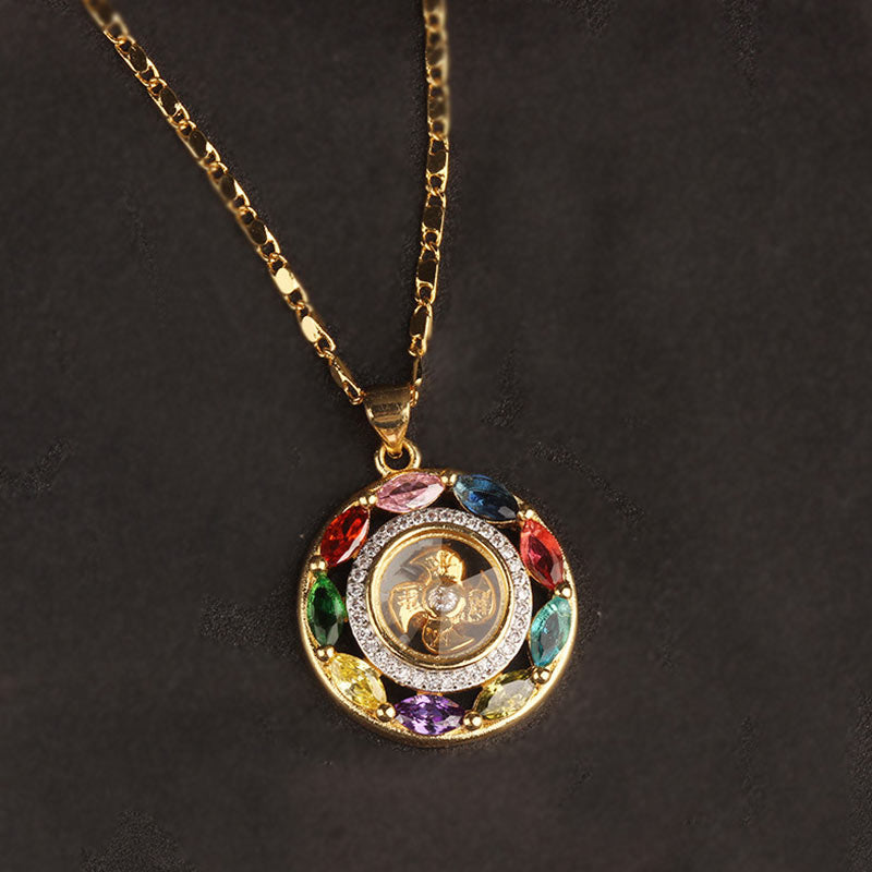 Copper Zircon Wealth Luck Bracelet Necklace | Spiritual Jewelry